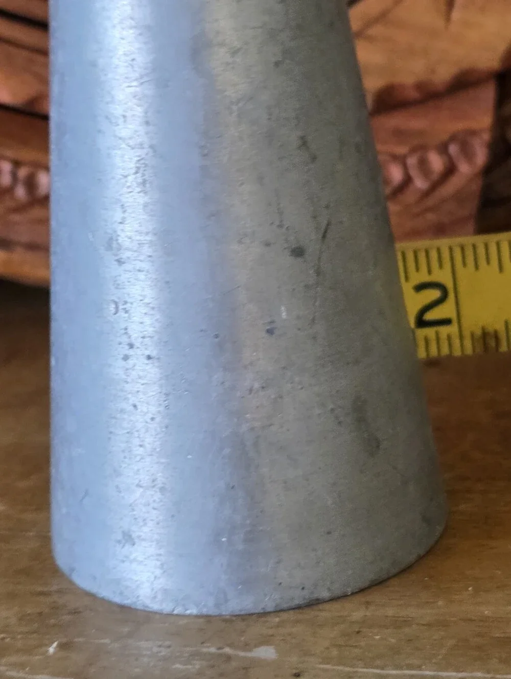 Vintage National Pewter Minimalist Bud Vase Brutalist MCM Decor - Picture 9 of 12